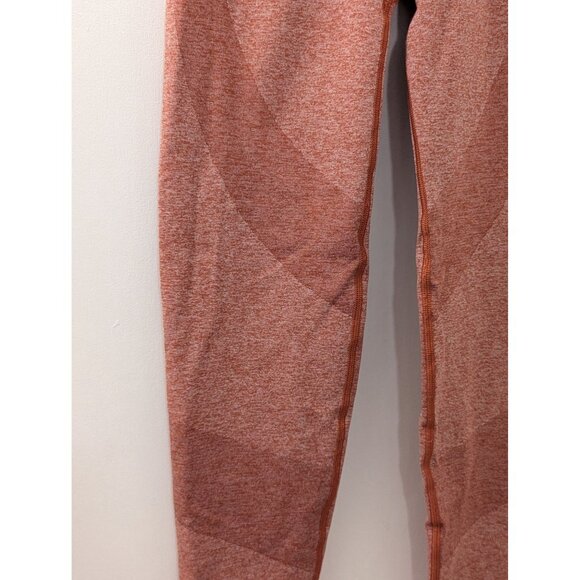 Pink Active Seamless High-Waisted Leggings Rust Orange Heathered Womens S Stretc - Picture 2 of 7